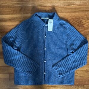 Abercrombie & Fitch Blue Ribbed Cardigan